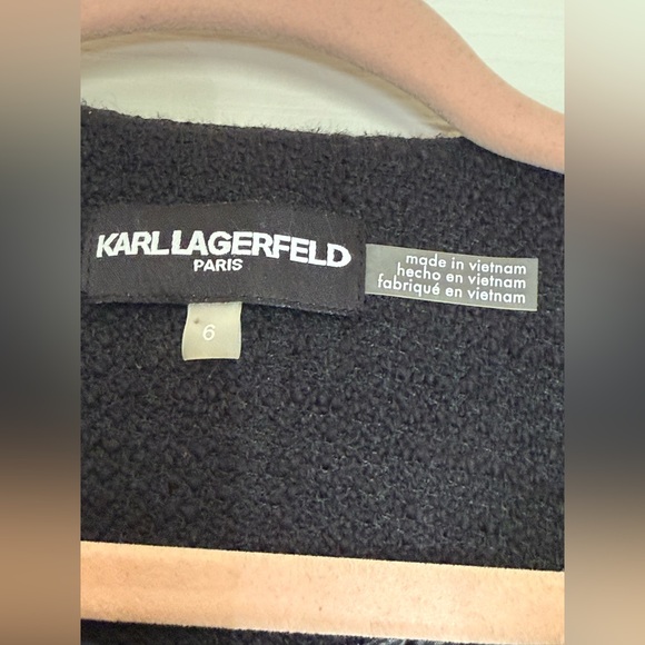 Karl Lagerfeld Black Blazer with Gold-tone Zippers - Picture 6 of 6